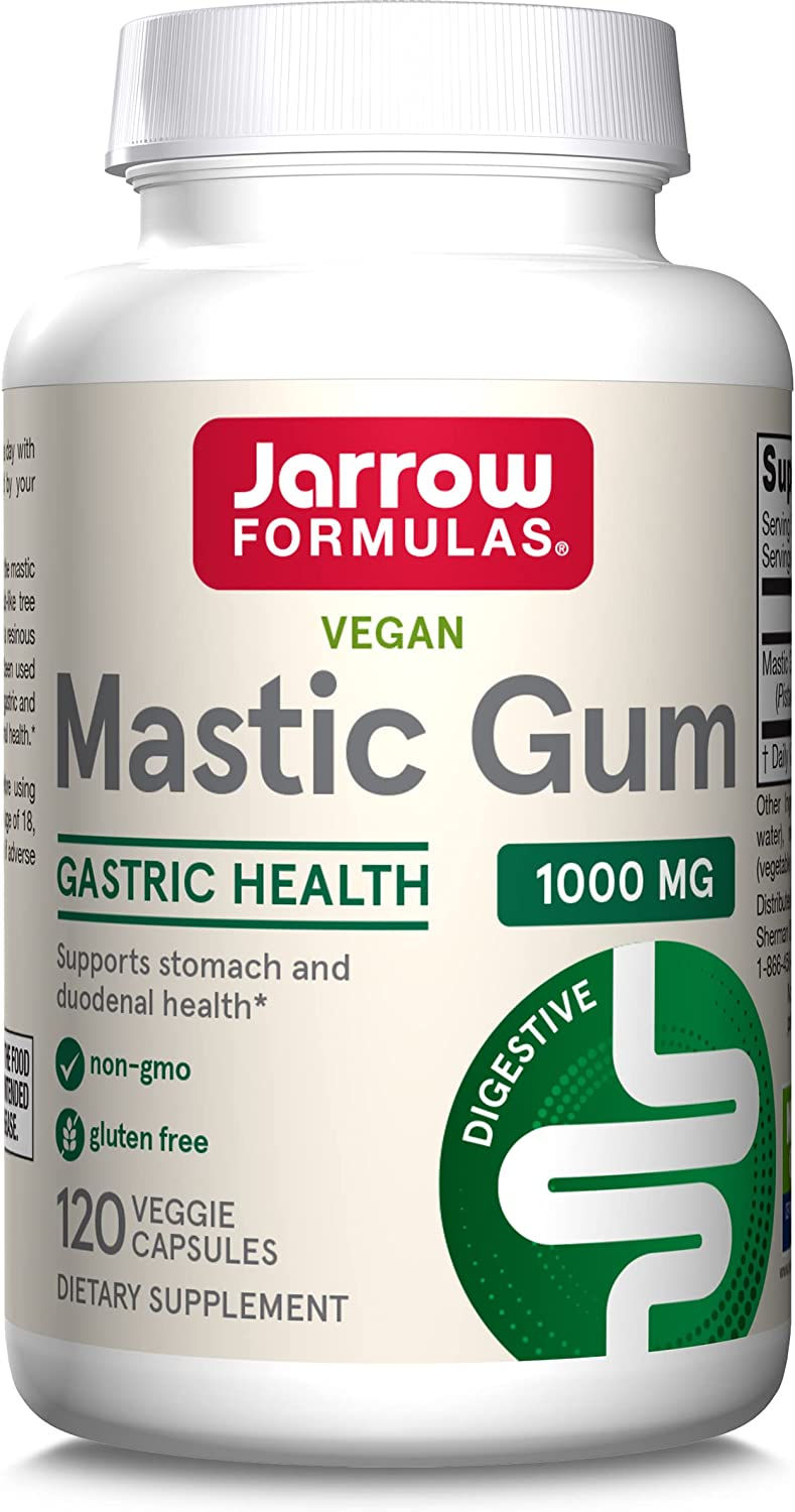 Jarrow Formulas Mastic Gum 1000 mg - for Gastric Health - 60 Veggie Caps - Natu