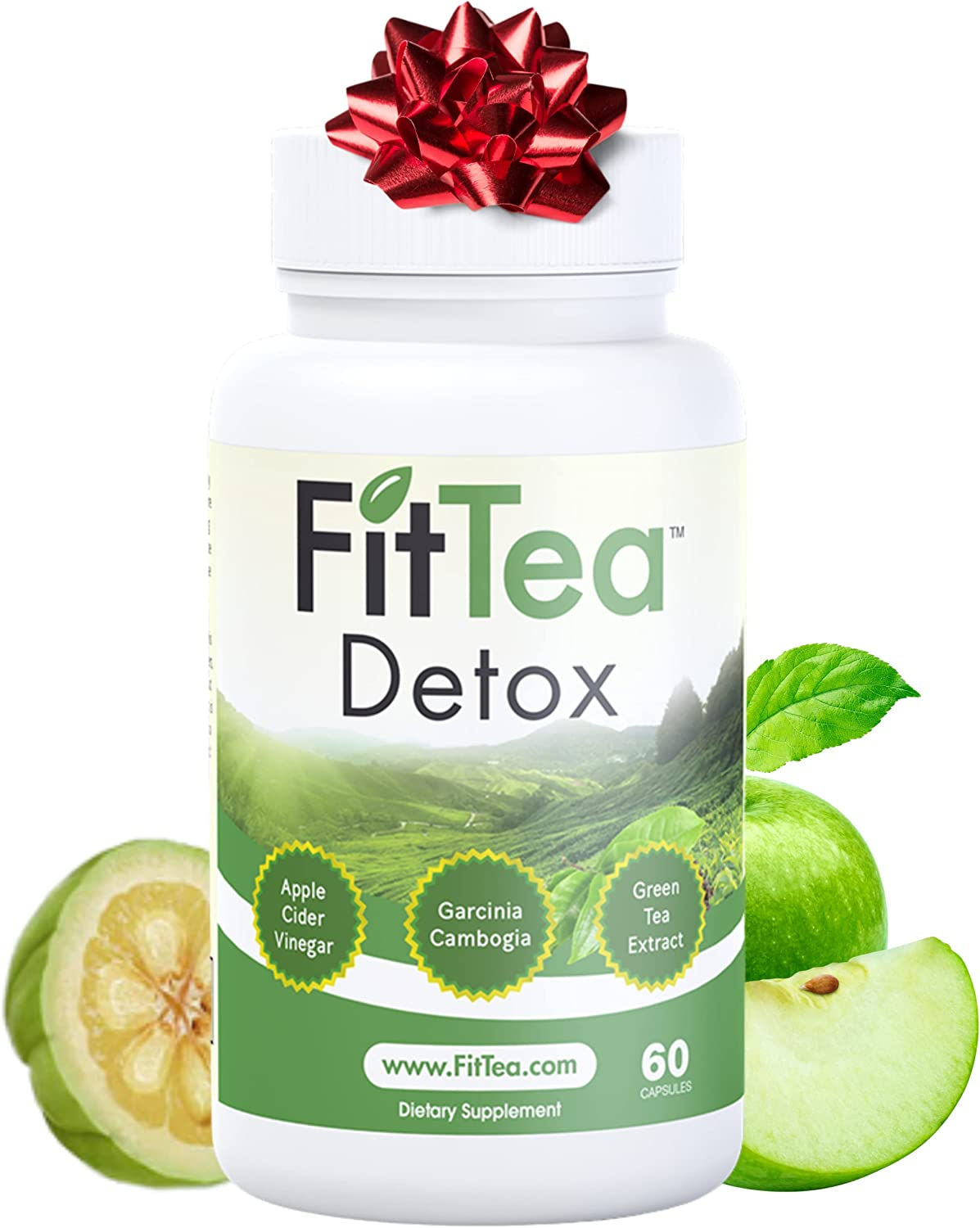 Fit Tea 7-in-1 Detox Cleanse & Green Tea Extract Capsules for Weight Loss and B