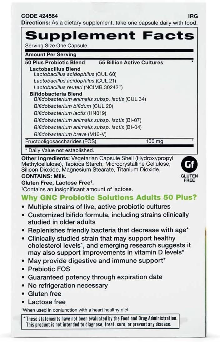 Thumbnail: GNC Probiotic Solutions Adults | Customized Vegetarian Formula for Adults 50+,