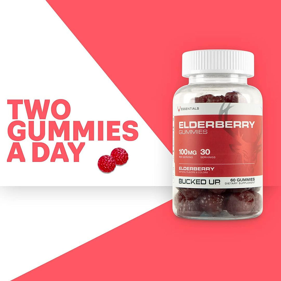 Thumbnail: Bucked Up Elderberry Gummies with Zinc and Vitamin C 100mg, 60 Gummies - Essent
