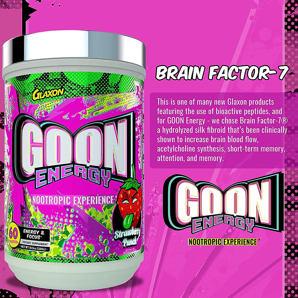 Thumbnail: Glaxon Goon Energy - Nootropic and Focus Supplement, 60 Servings, Energy Drink