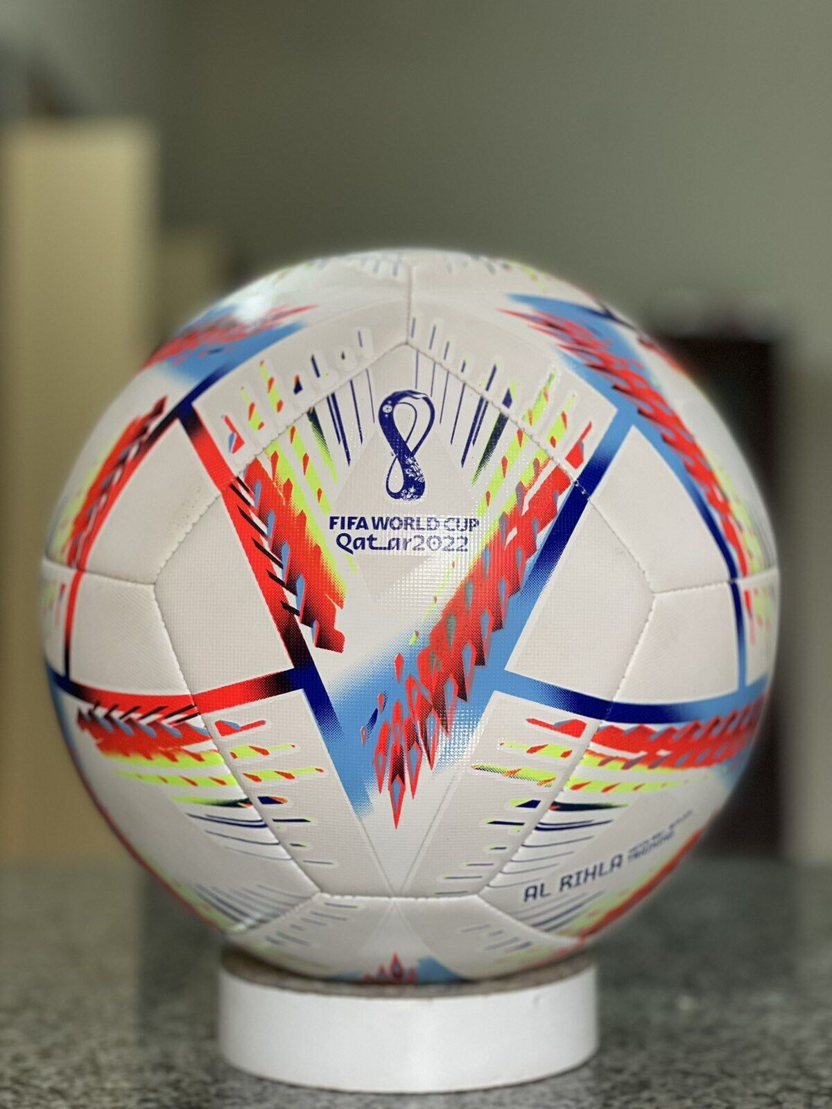 Al Rihla World Cup2022-Qatar-Training SoccerBall-White/Pantone,Size 5 Football