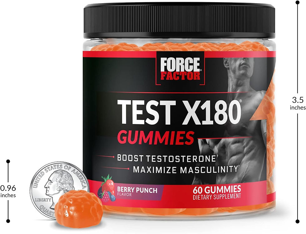 Thumbnail: Force Factor Test X180 Gummies Testosterone Booster for Men with Tongkat Ali, H