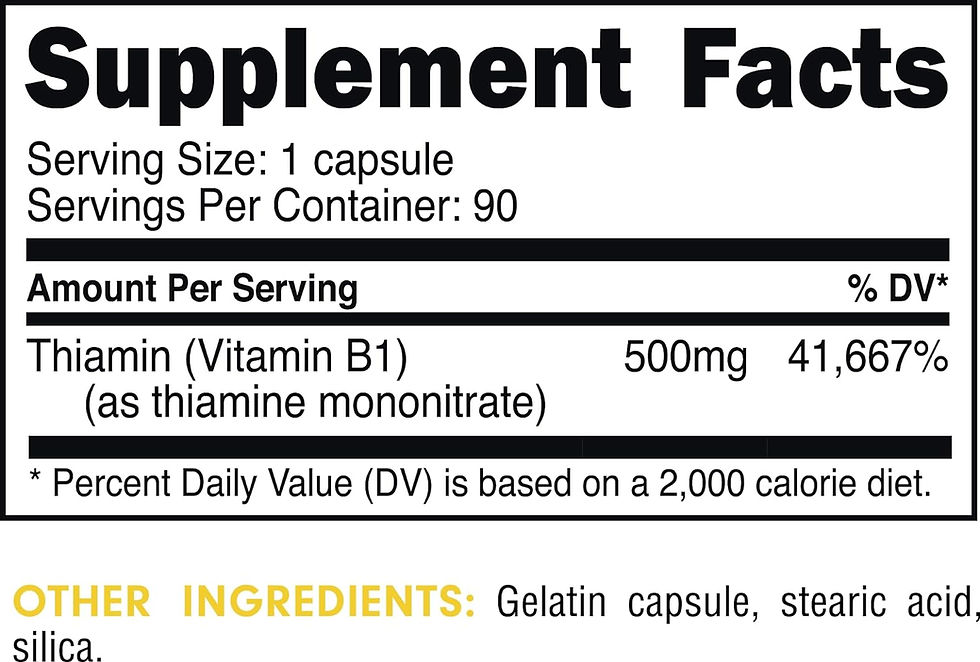 Thumbnail: Bucked Up Vitamin B1 500mg Capsules, Essentials (90 Servings)