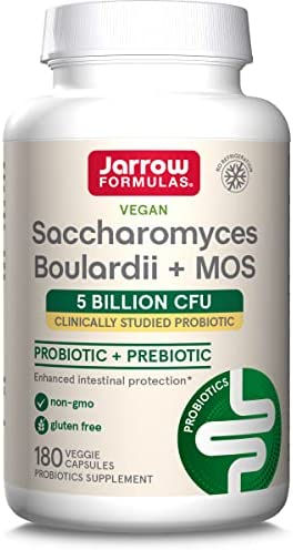 Jarrow Formulas Saccharomyces Boulardii + MOS - Clinically Studied Probiotic +