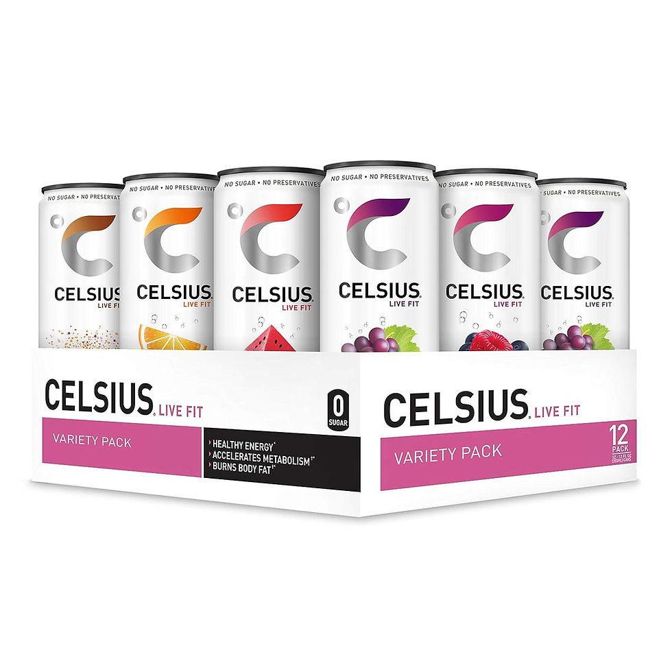 Thumbnail: CELSIUS Fitness Drink 4-Flavor Variety Pack, Zero Sugar, 12oz. Slim Can, 12 Pack