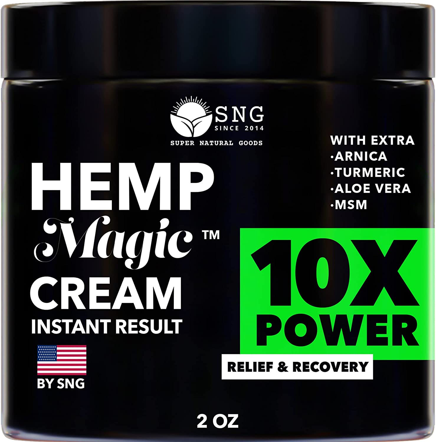 Hemp Cream 4oz Hemp Oil & Arnica Cream, Discomfort on Joint, Muscle, Shoulder,