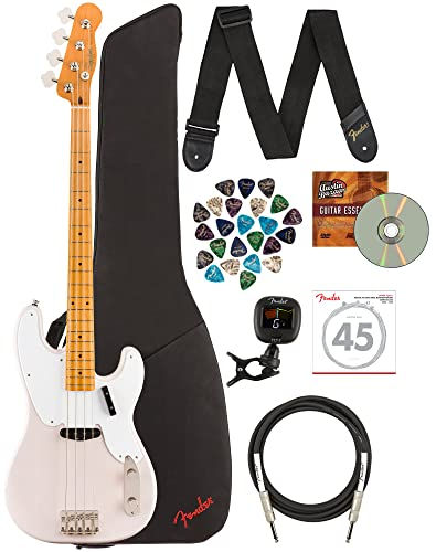 Thumbnail: Fender Squier Affinity Precision Bass PJ Bundle with Gig Bag, Tuner, Strap, and