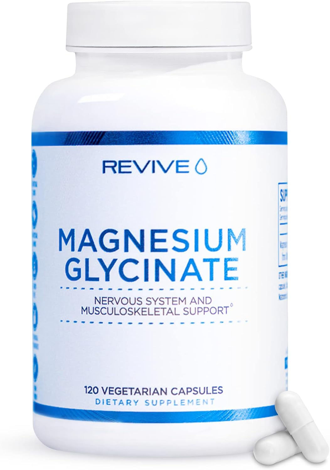 Pure Magnesium Glycinate Capsules 200mg by Revive MD - High Absorption Suppleme
