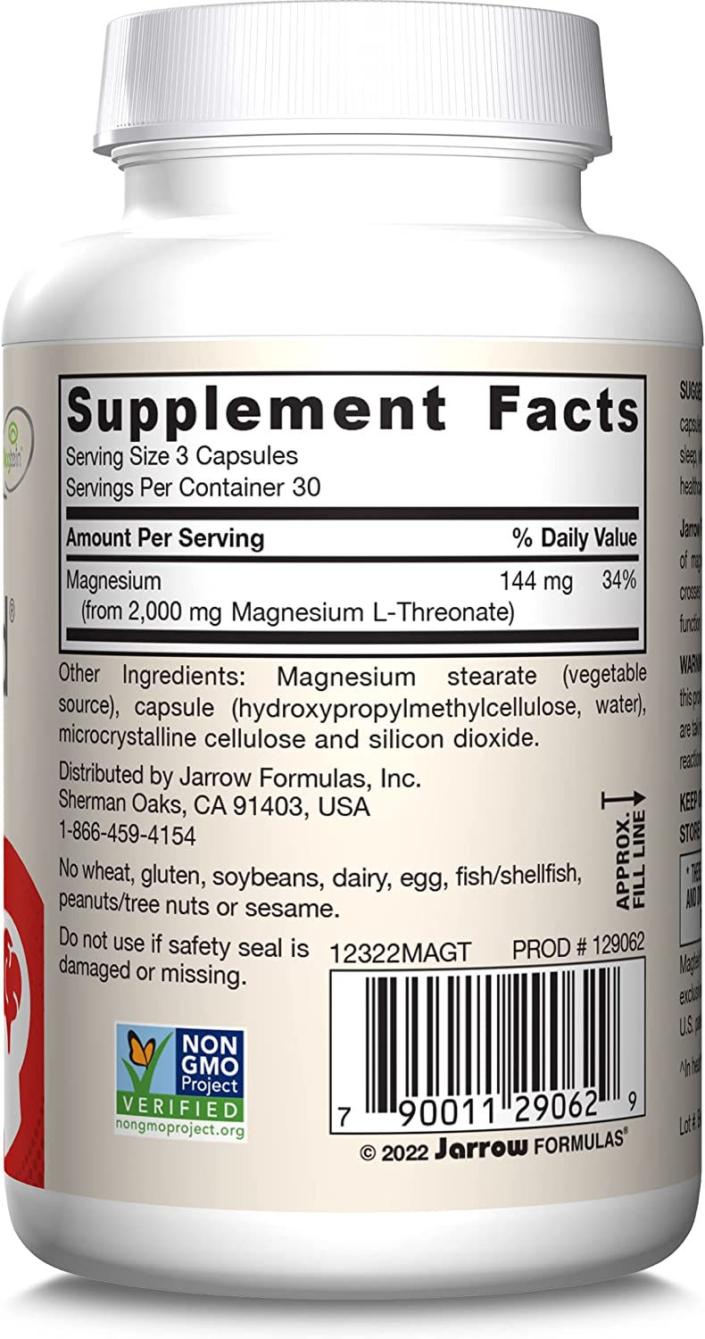 Thumbnail: Jarrow Formulas MagMind - Includes Magnesium L-Threonate (Magtein) - Supports B