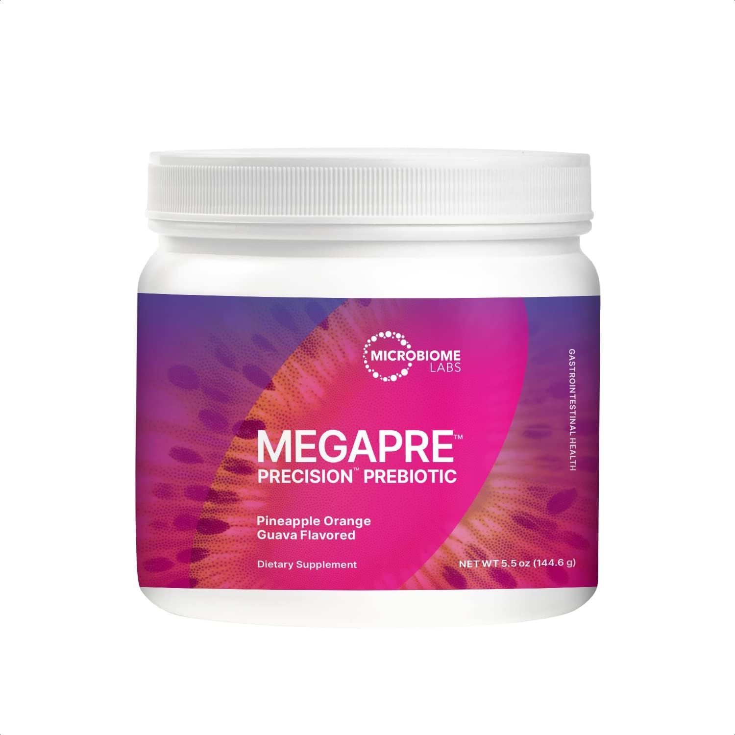 Microbiome Labs MegaPre Powder, Pineapple Orange Guava - Non-Digestible Oligosa