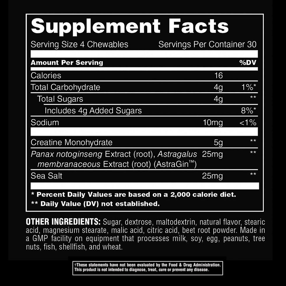 Thumbnail: Animal Creatine Chews Tablets - Enhanced Creatine Monohydrate with AstraGin to