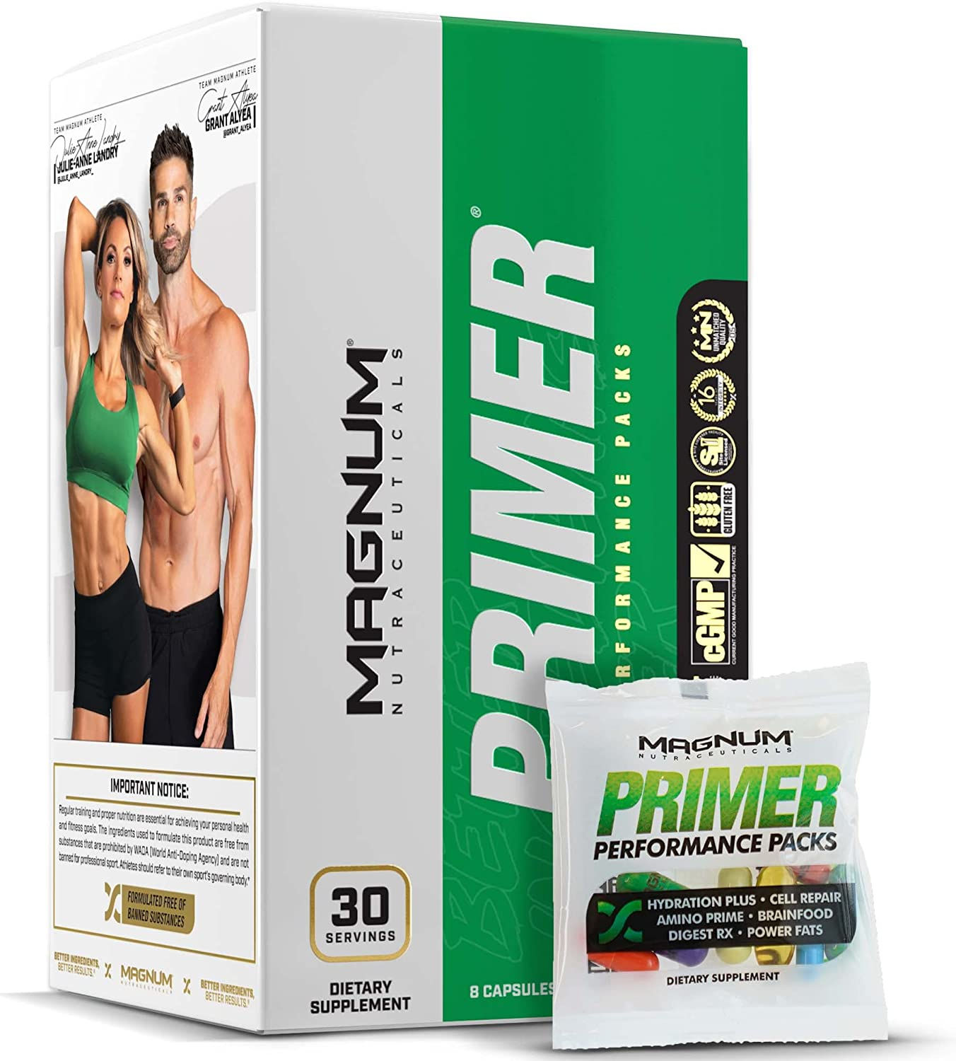 Magnum Nutraceuticals Primer, Daily Multivitamin Supplement Pack 30 Day Supply,