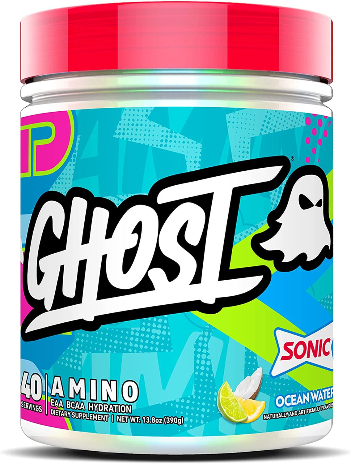 GHOST Amino: Essential Amino Acid Supplement, Sonic Ocean Water - 20 Servings -