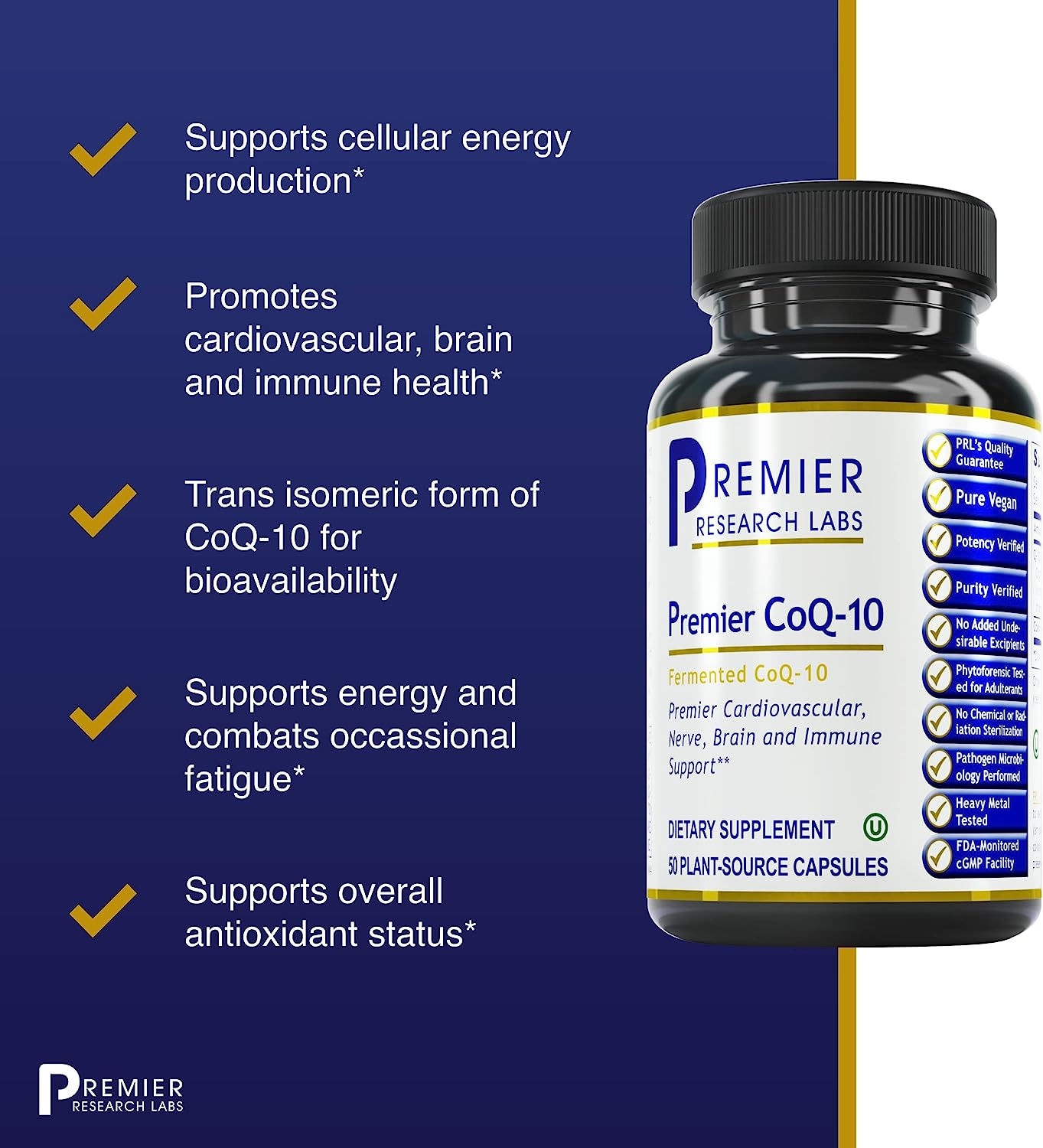 Premier Research Labs CoQ-10 - Supports Cardiovascular, Nerve, Brain & Immune S