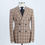 Thumbnail: Brown Plaid 2 Piece Checkered Double Breasted Suit