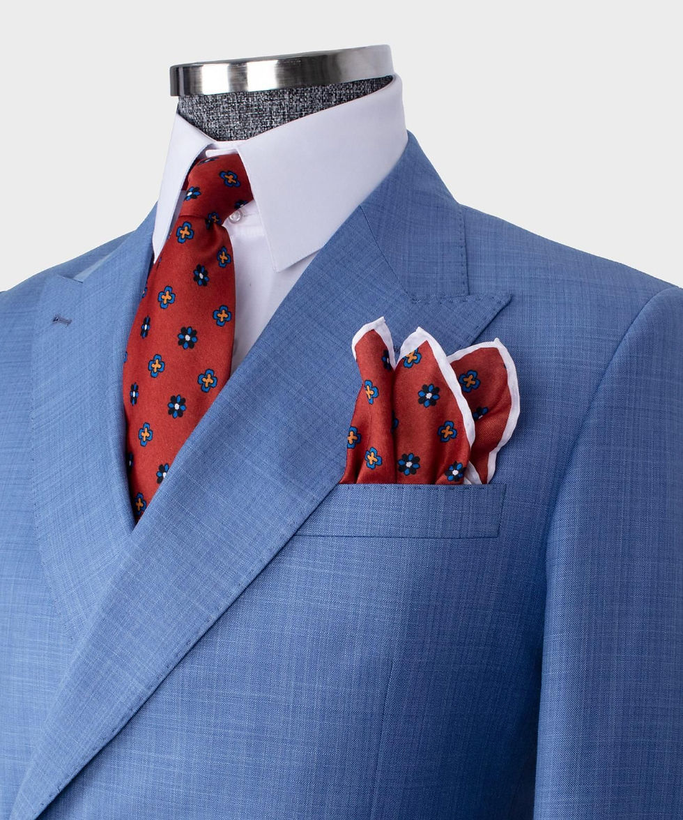 Thumbnail: Light Blue Super Double Breasted Suit