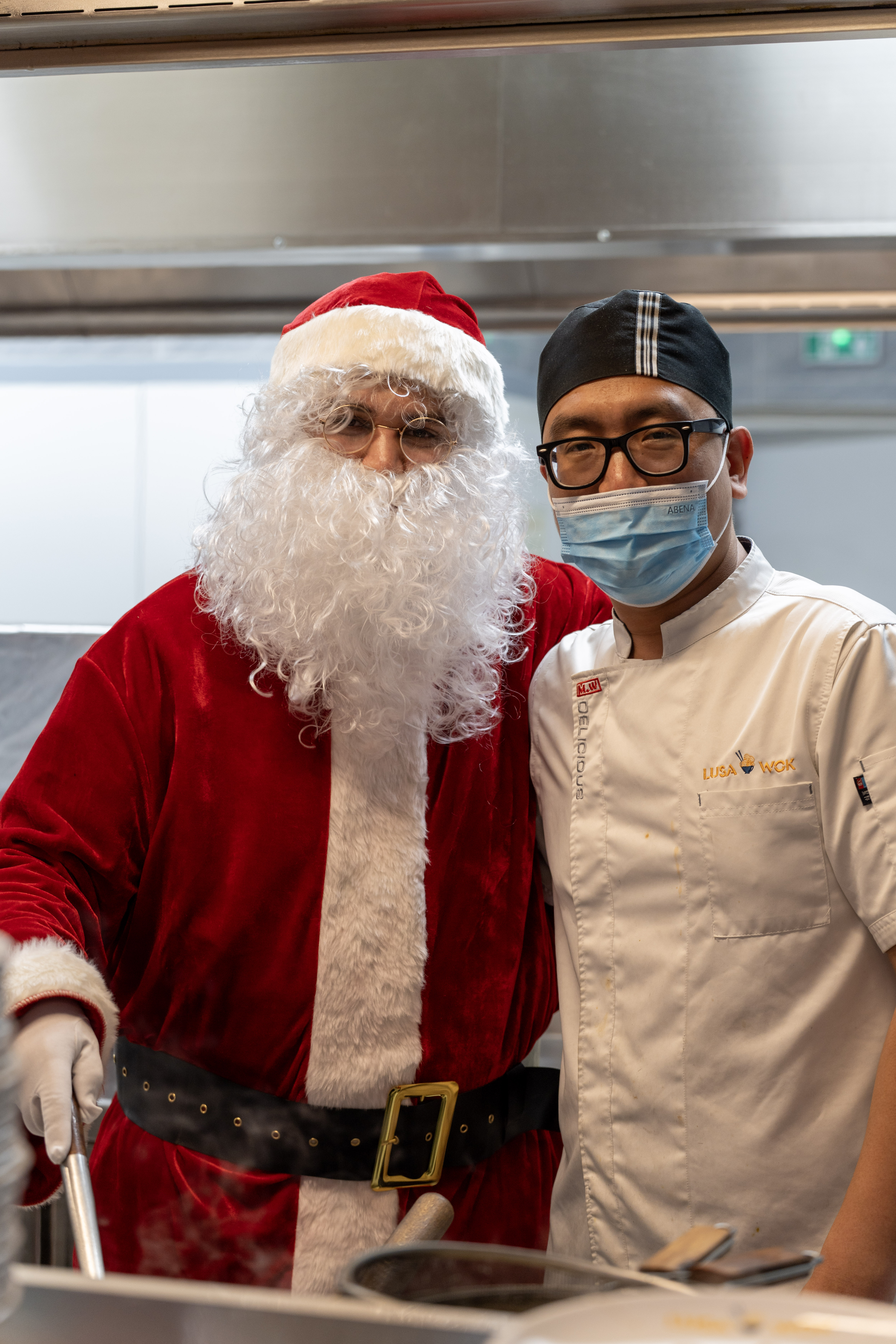 Le père noël en cuisine