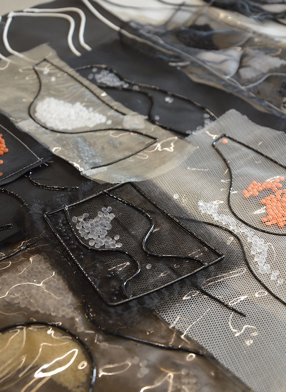 textile and robotic 3d print material samples