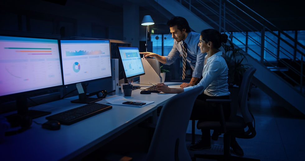 IT engineers working on an issue