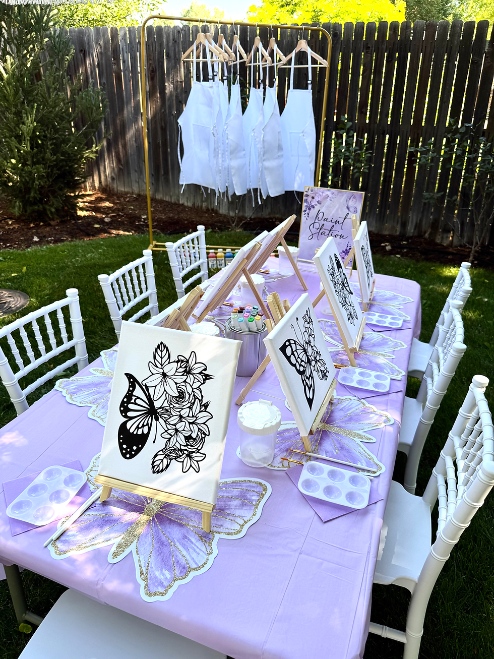 Lavender Butterfly Paint Party
