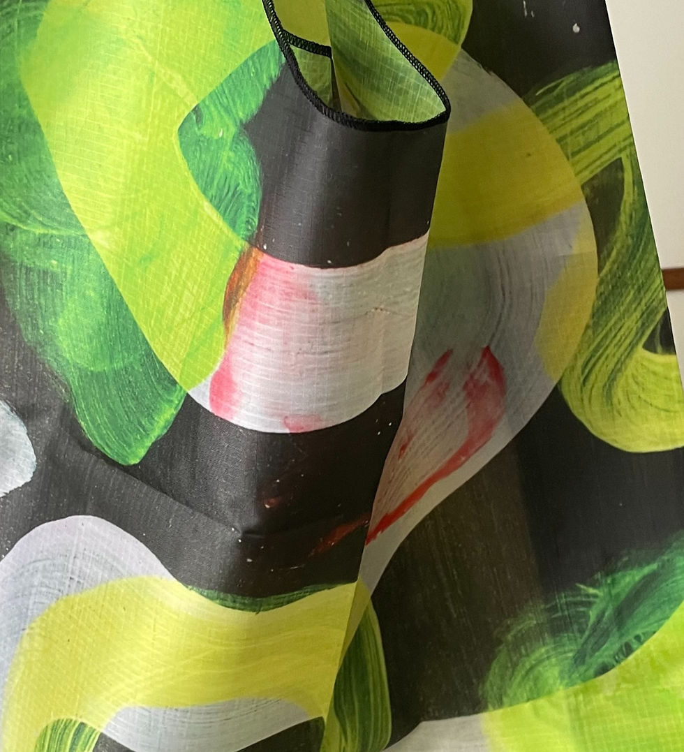 Thumbnail: Sonia Roshal: Parachute printed bags, 3 variants