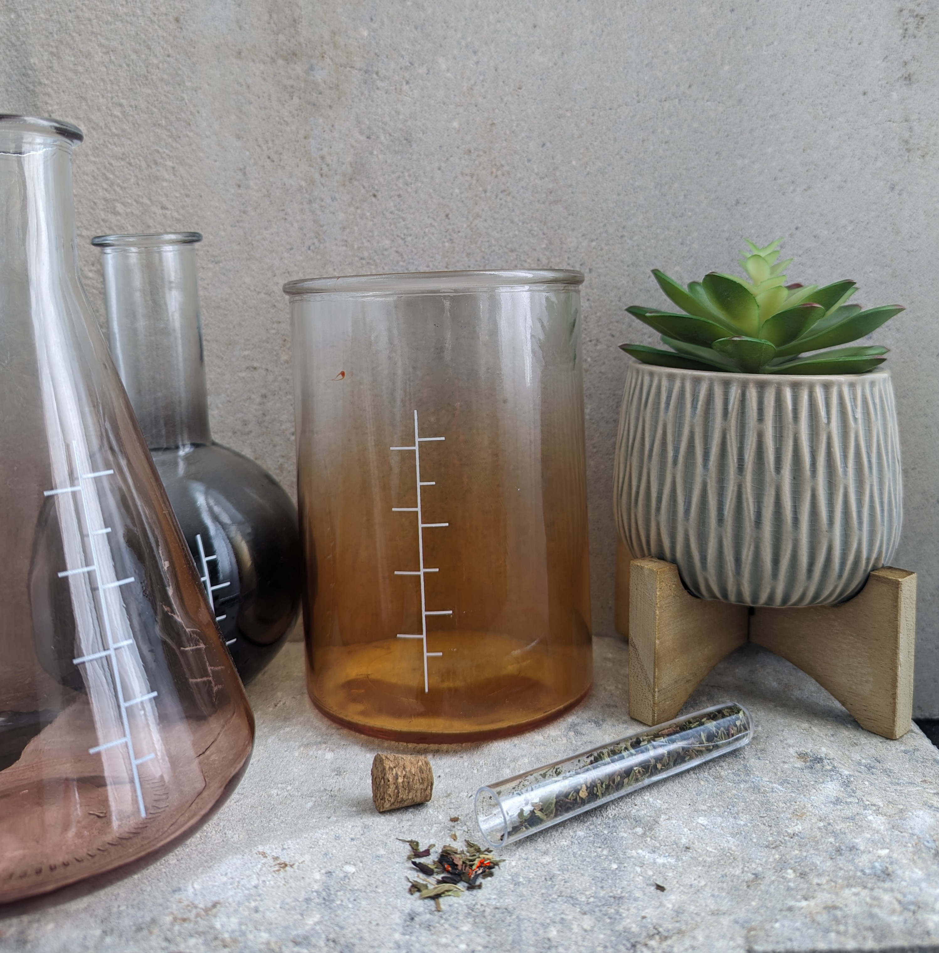 Mother Nature tea in plastic travel size bottle