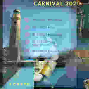 Infographic with our proposed top 5 of events for Carnival 2020 in Crete