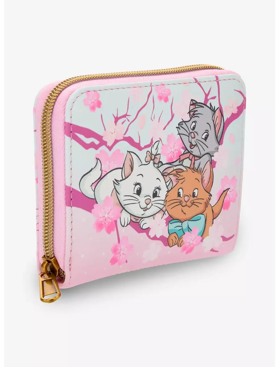 Miniature : Loungefly Disney The Aristocats Kittens Cherry Blossom Mini Zipper Wallet USA