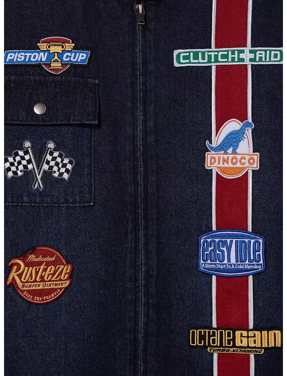 Miniature : Disney Pixar Cars Cropped Women's Denim Moto Jacket - Exclu USA
