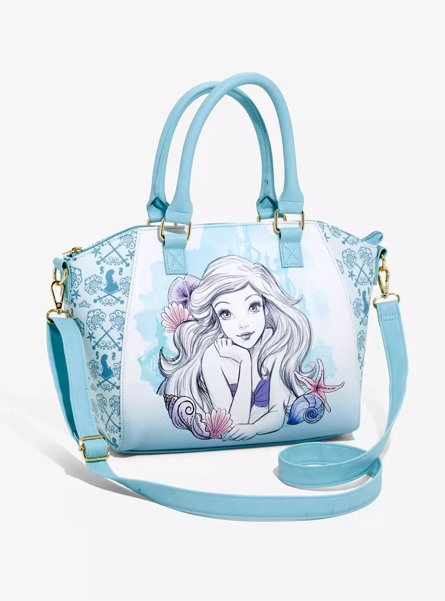 La Petite Sirene  Ariel Blue Watercolor - Sac à  Main - USA Loungefly
