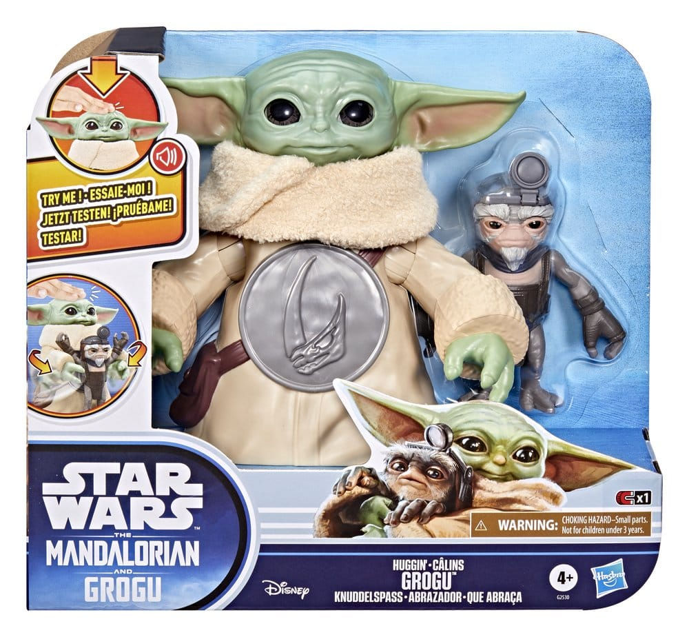 Star Wars: The Mandalorian & Grogu figurine électronique Câlins Grogu & Anzellan