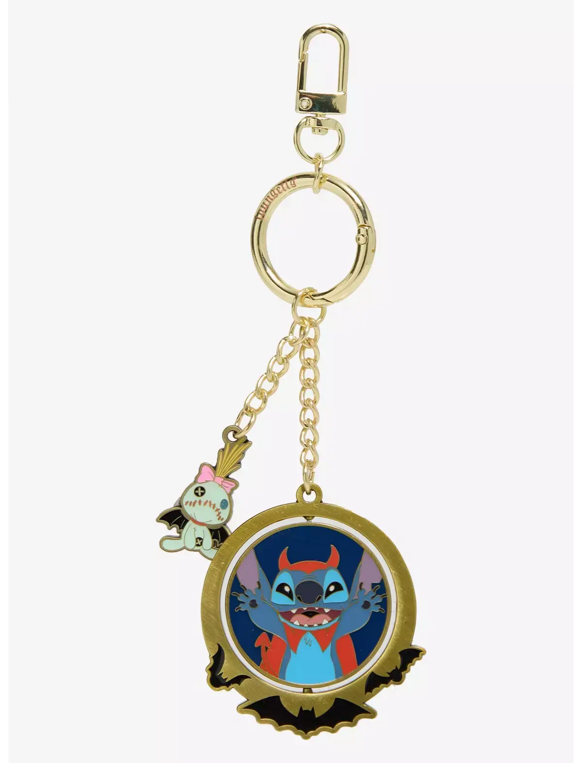 Loungefly Disney Lilo & Stitch Angel & Devil Stitch Spinning Keychain USA