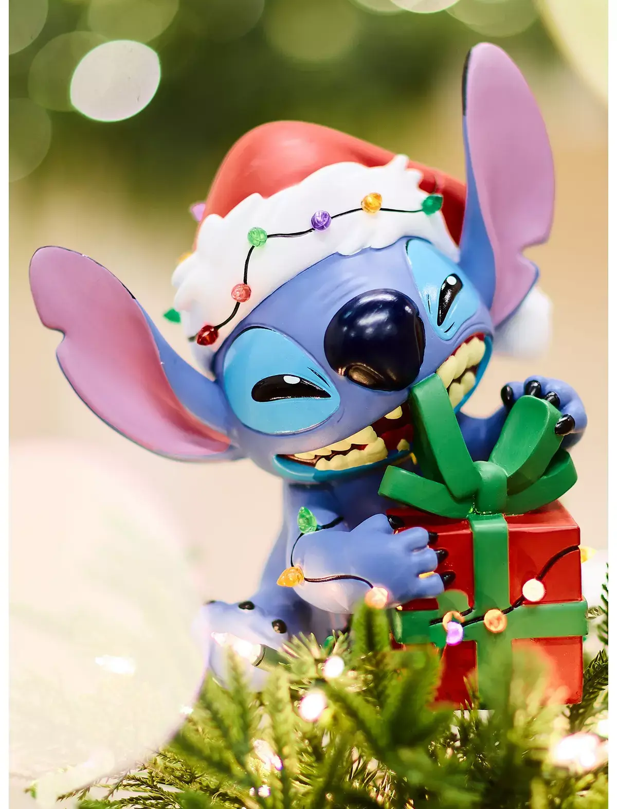 Disney Lilo & Stitch Gift Stitch Light-Up Tree Topper - Exclusive USA