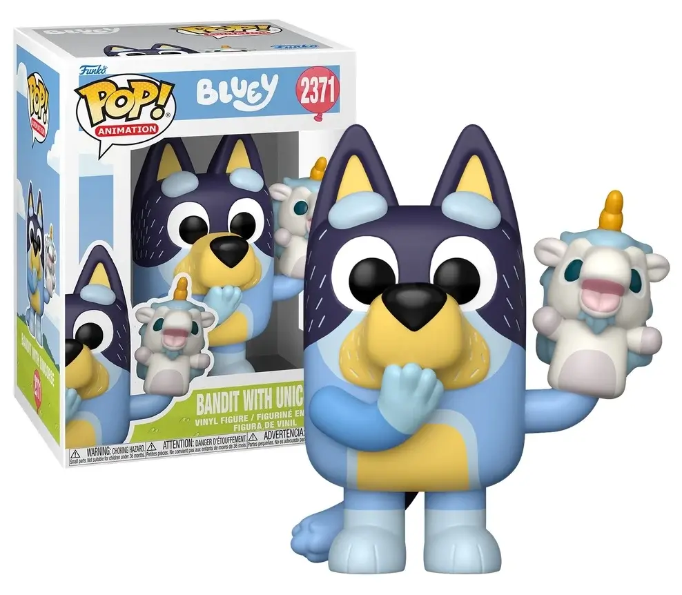 BLUEY - POP Animation N° 2371 - Bandit avec Licorne