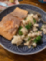 Salmon with Rice and Broccoli