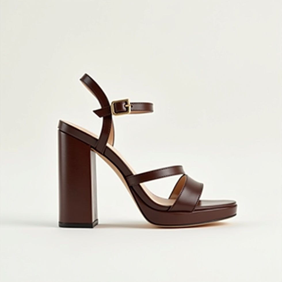 Leather Block Heels