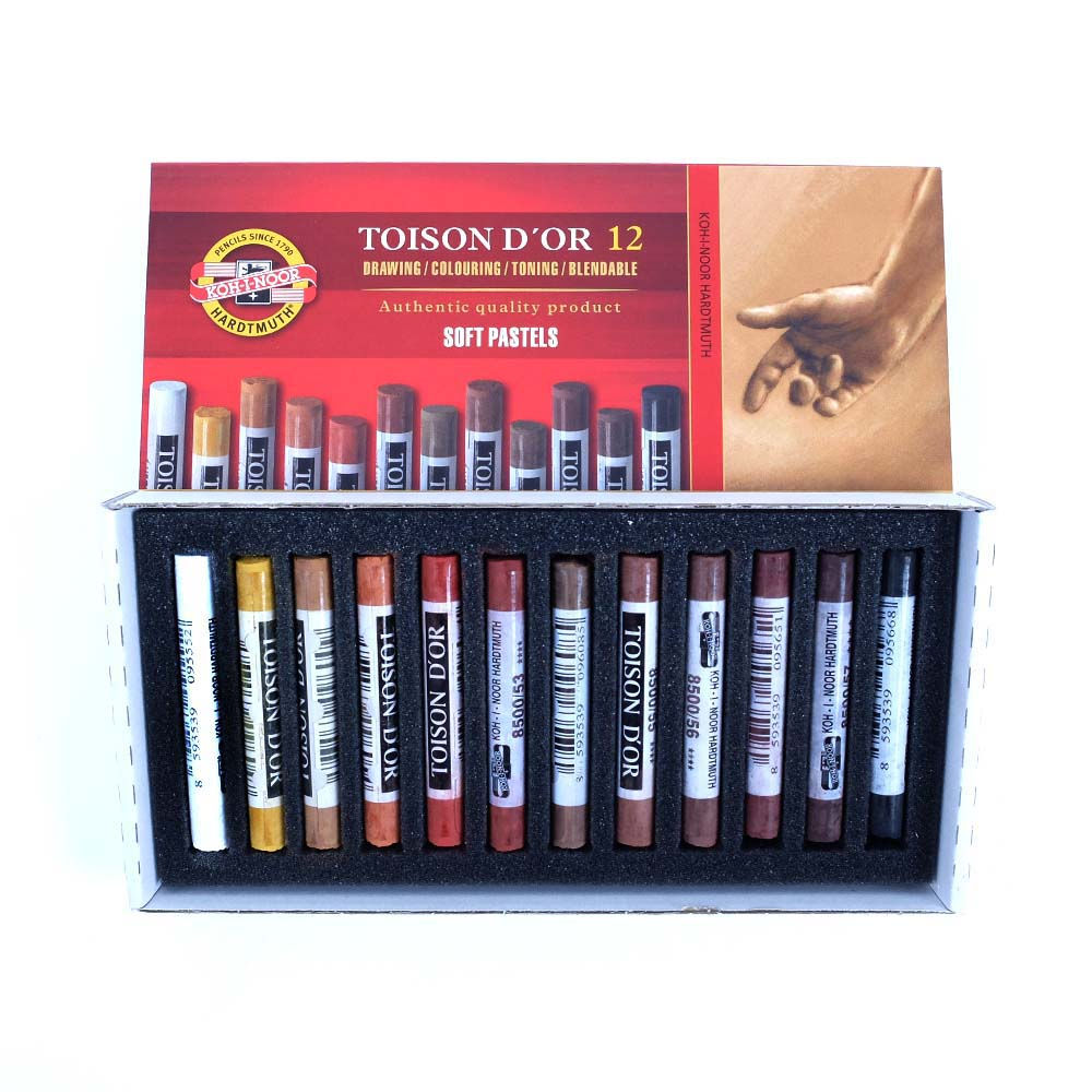 Pastels secs Koh-I-Noor - gamme brune