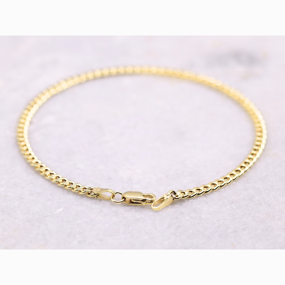 Thumbnail: Gourmet armband – 2,75 mm (14k goud)