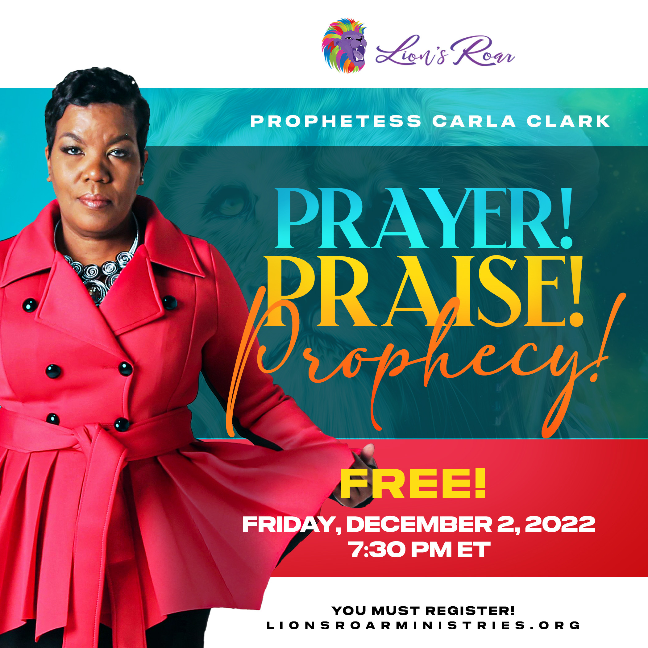 Prayer Praise Prophecy Service Lions Roar
