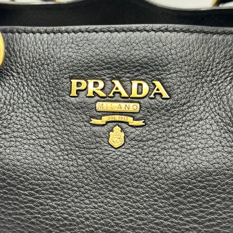 Prada Tote Bag Pelle Nero 197/B