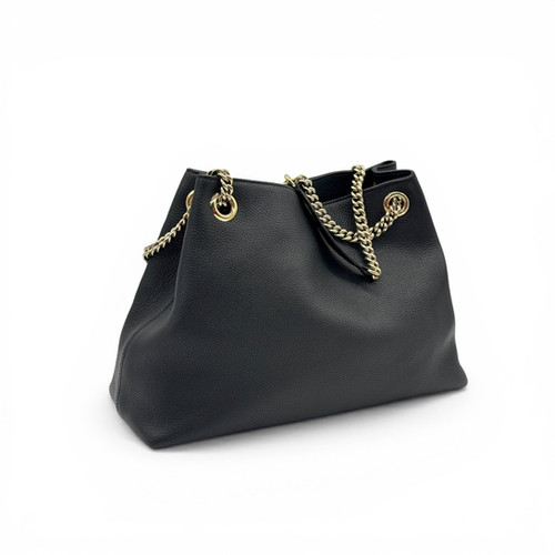 Gucci Gucci Soho Chain Medium Borsa Tracolla Nera Pelle immagine 6