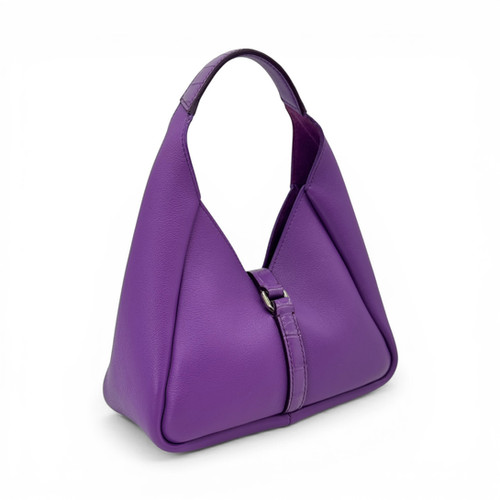 Givenchy Givenchy G-Hobo Padlock Mini Borsa Viola Pelle immagine 4