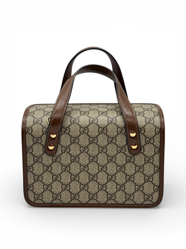 Gucci Gucci Horsebit 1955 Borsa Vintage Pelle Marrone Beige immagine 4