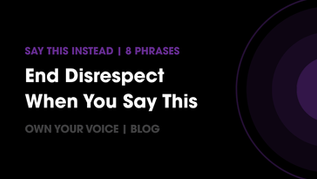 When you tolerate disrespect, you disrespect yourself.