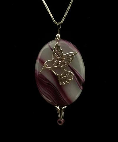 Thumbnail: One-of-a-Kind Agate w/Gregg Allman's String & Hummingbird #42