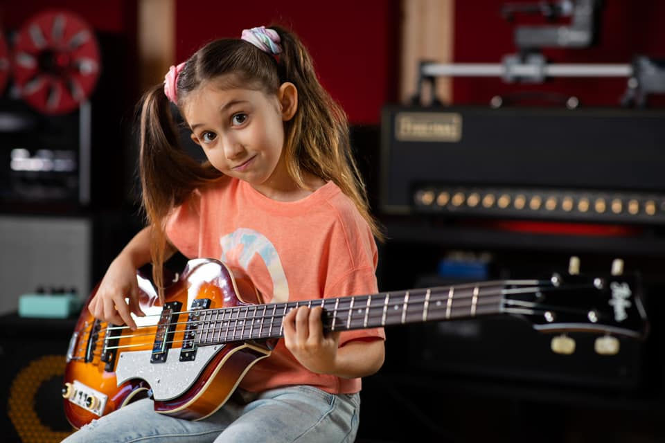 Thumbnail: Ellen Alaverdyan's Played Bass String Smiley Face w/Heart Eyes