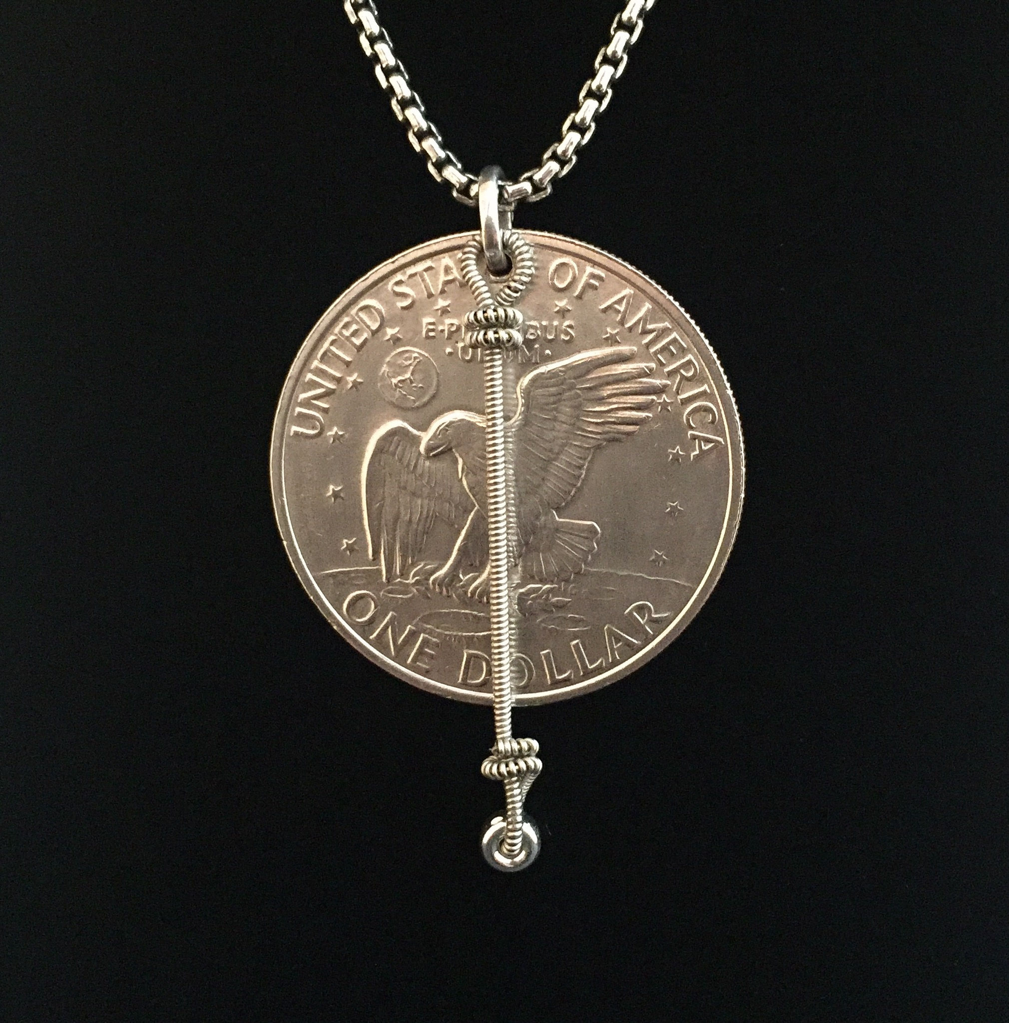 Gregg Allman Played Guitar String & Silver Dollar Coin