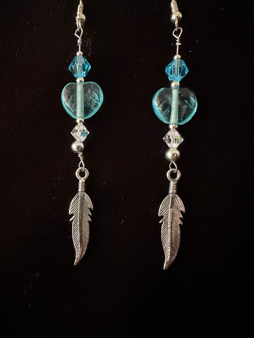 Thumbnail: Tedeschi Trucks Played Strings Silver Feather and Crystals Earrings