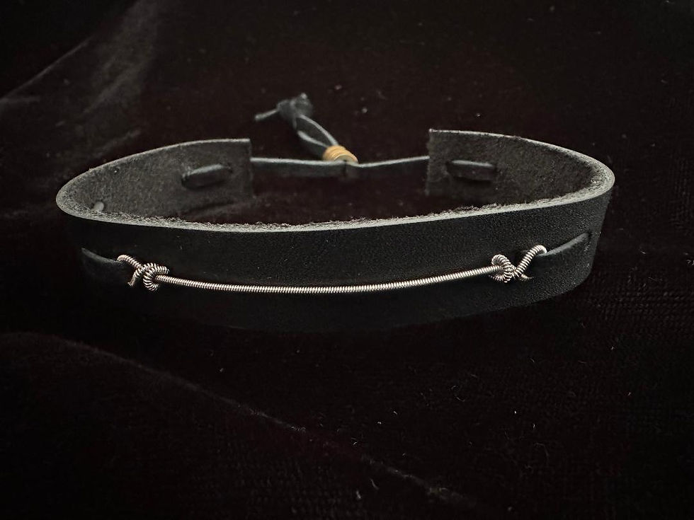 Thumbnail: Jackson Browne's PLAYED String Leather Bracelet